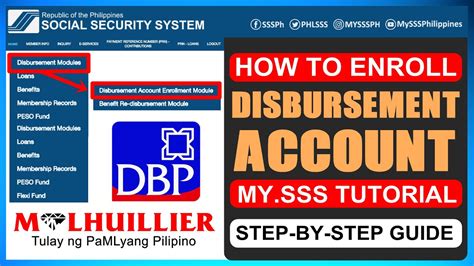 How to enroll bank account for SSS disbursements.